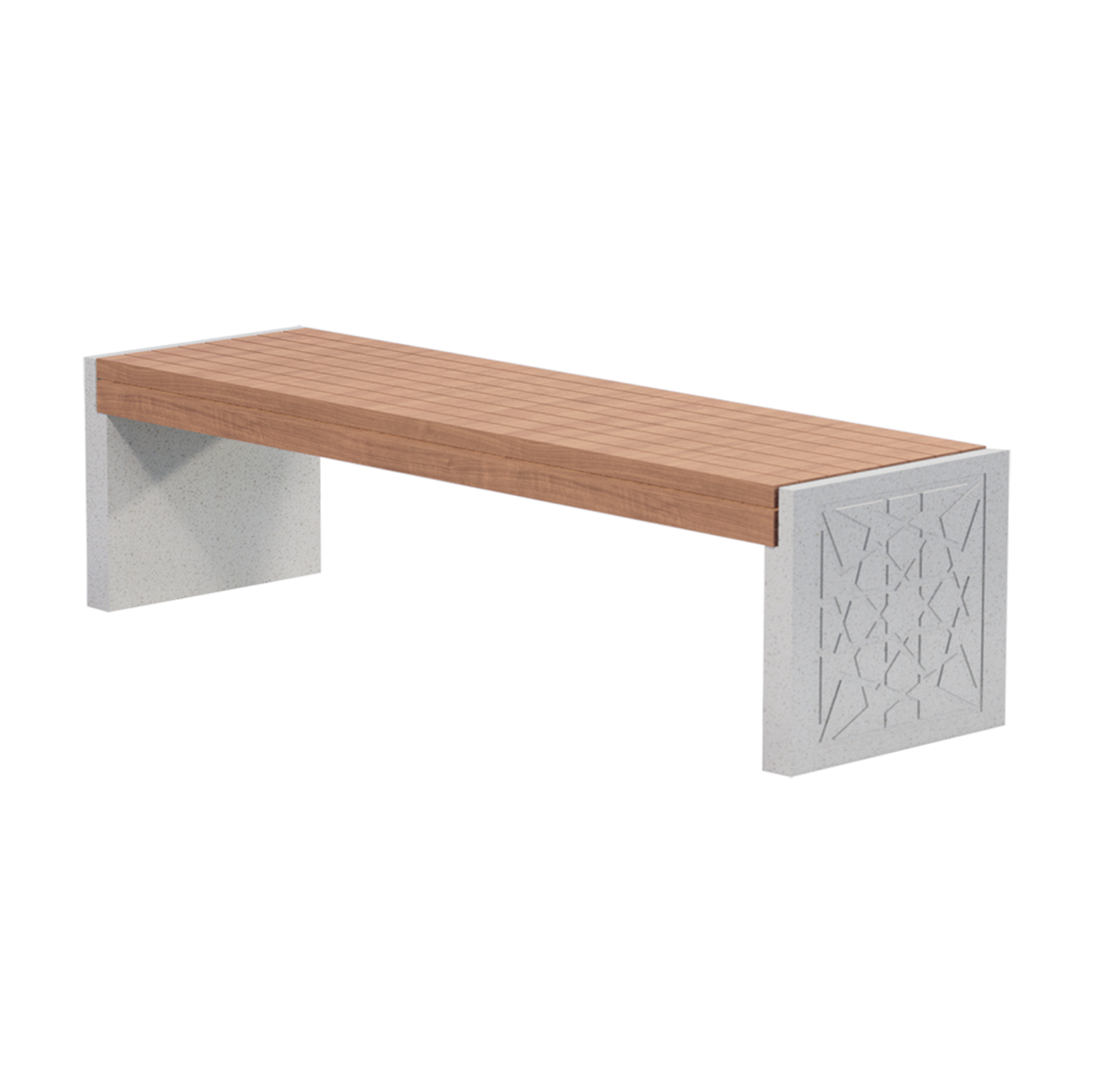 Уличная скамейка Bench 14 без спинки из композитного мрамора - фото 1 - id-p113844602