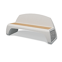 Уличная скамейка со спинкой из композитного мрамора Bench 67