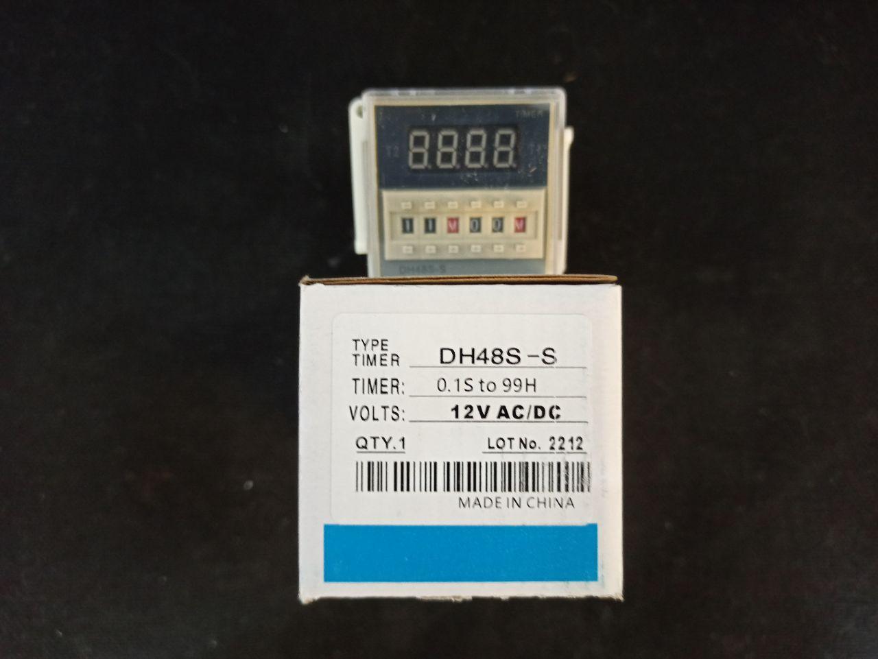 DH48S-S 12V уақытты кідірту таймері ( 0.01 секундтан 99 сағатқа дейінгі қадам) блокпен - фото 1 - id-p100710455