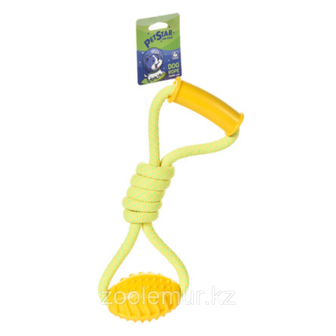 PET STAR Игрушка для cобак Канат с мячом регби, 36 см