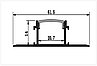 Светодиодный профиль для гипсокартона врезной 61(20х14) планки по 3 метра с матовой крышкой, фото 3