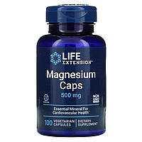 Магний 500 мг, Magnesium caps 500 mg, Life Extension, 100 капсул