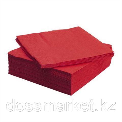 Бумажные Салфетки Однослойные, 33х33 см, 300 штук в упаковке Красные - фото 1 - id-p114120754