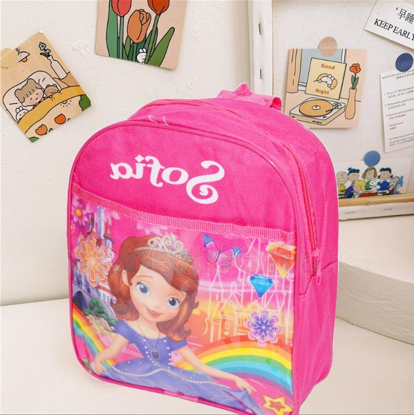 Детский рюкзак для детского сада Принцесса София темно-розовый
