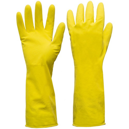 Перчатки резиновые желтые - фото 1 - id-p114121708