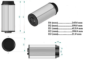 Фильтр воздушный КМ1 020 2012, аналог фильтра MAYERS FILTER FRA 147/319, SA 17274, C 25 860/5, фото 3