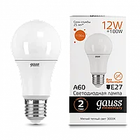 Gauss LED Elementary A60 12W E27 1130 lm 3000K шамы