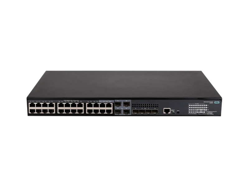 HPE JL827A Коммутатор управляемый L3 FlexNetwork 5140 EI 24x10/100/1000 PoE, 4xSFP+ - фото 1 - id-p114134986