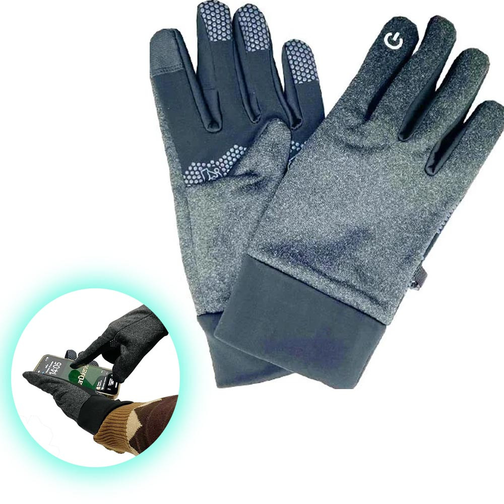 Сенсорные перчатки спортивные BO-sport серые - фото 1 - id-p114070477