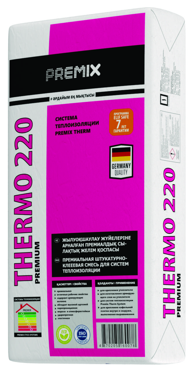 Смесь для крепления теплоизоляционных плит Premix Thermo 220 Premium - фото 1 - id-p114121087