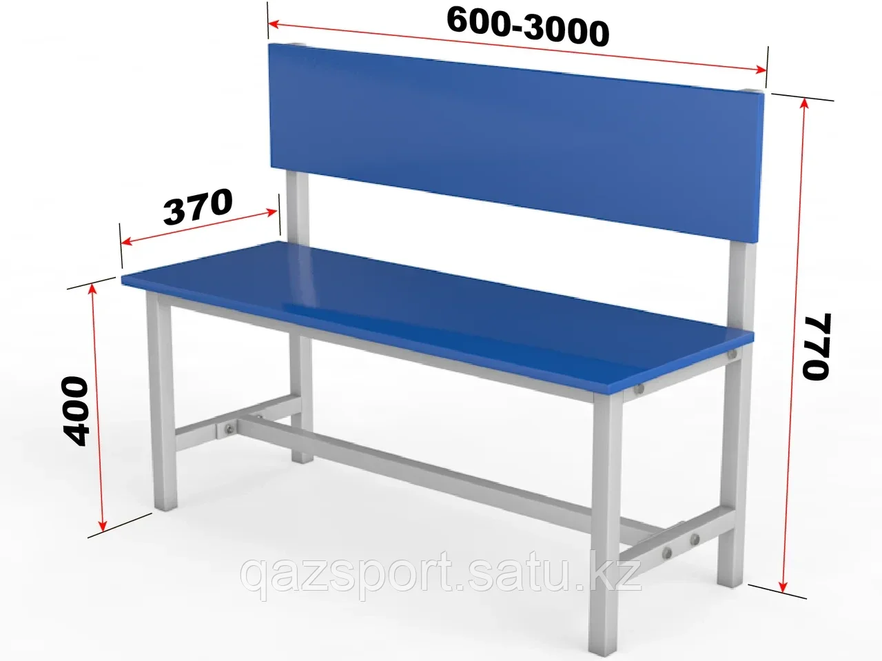 Скамейки для раздевалки со спинкой односторонняя (настил ЛДСП), мягкая - фото 2 - id-p114143070