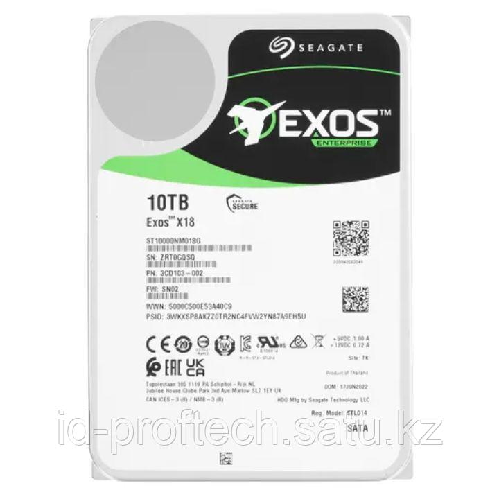 Жёсткий диск HDD 10 Tb SATA 6Gb-s Seagate Exos X18 ST10000NM018G 3.5* 7200rpm 256Mb - фото 1 - id-p114143576