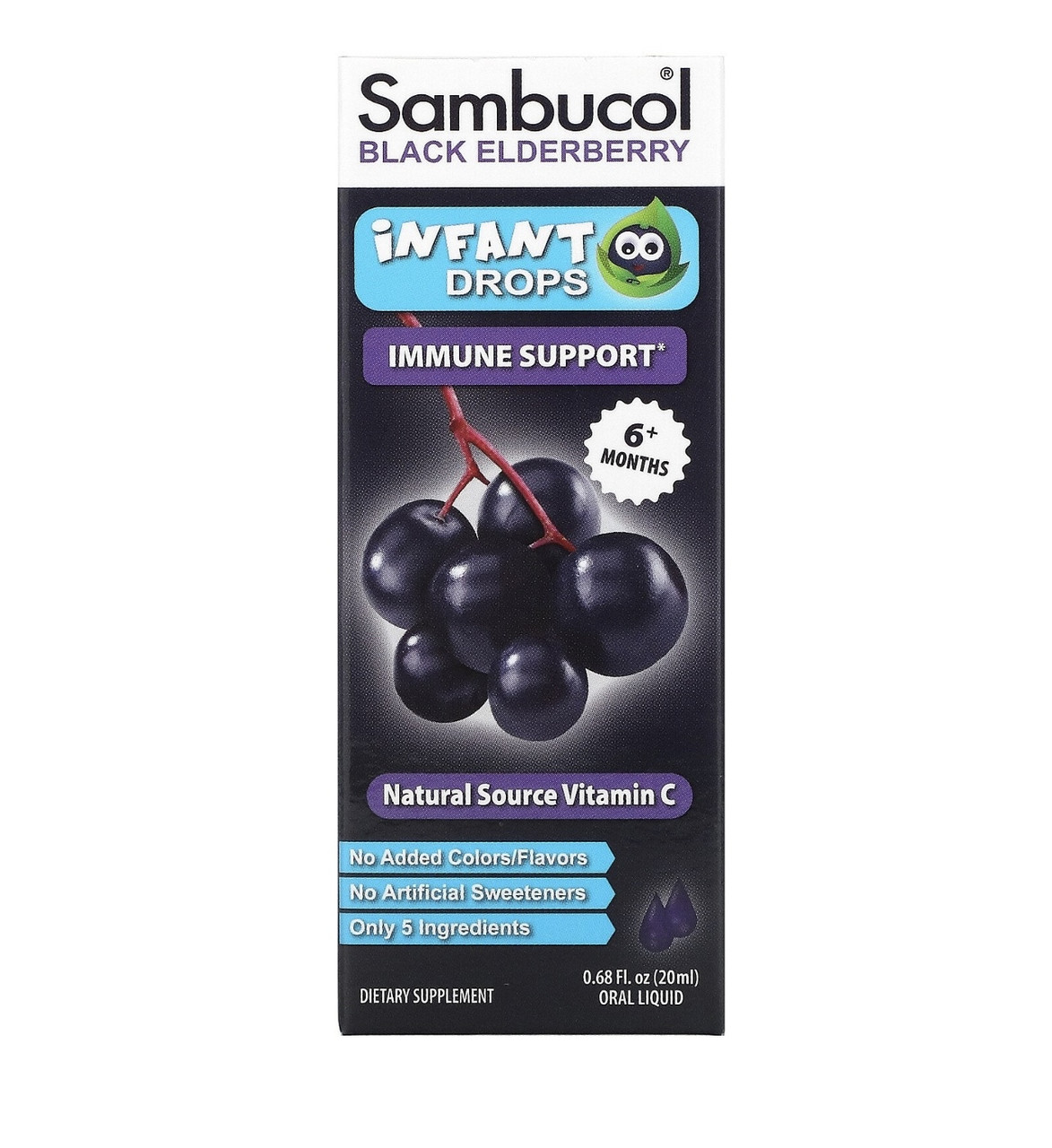 Sambucol черная бузина капли для детей от 6 месяцев, 20мл - фото 1 - id-p114143655