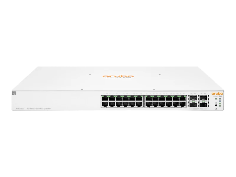 HPE JL684B Коммутатор управляемый L2+ Aruba Instant On 1930 24 x RJ-45 10/100/1000 PoE, 4 порта SFP 1/10GbE - фото 1 - id-p114143671