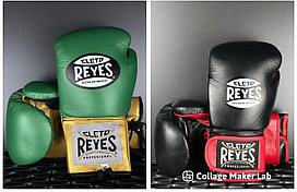 Боксерские перчатки Reyes 12 oz (кожа) зеленые, черные