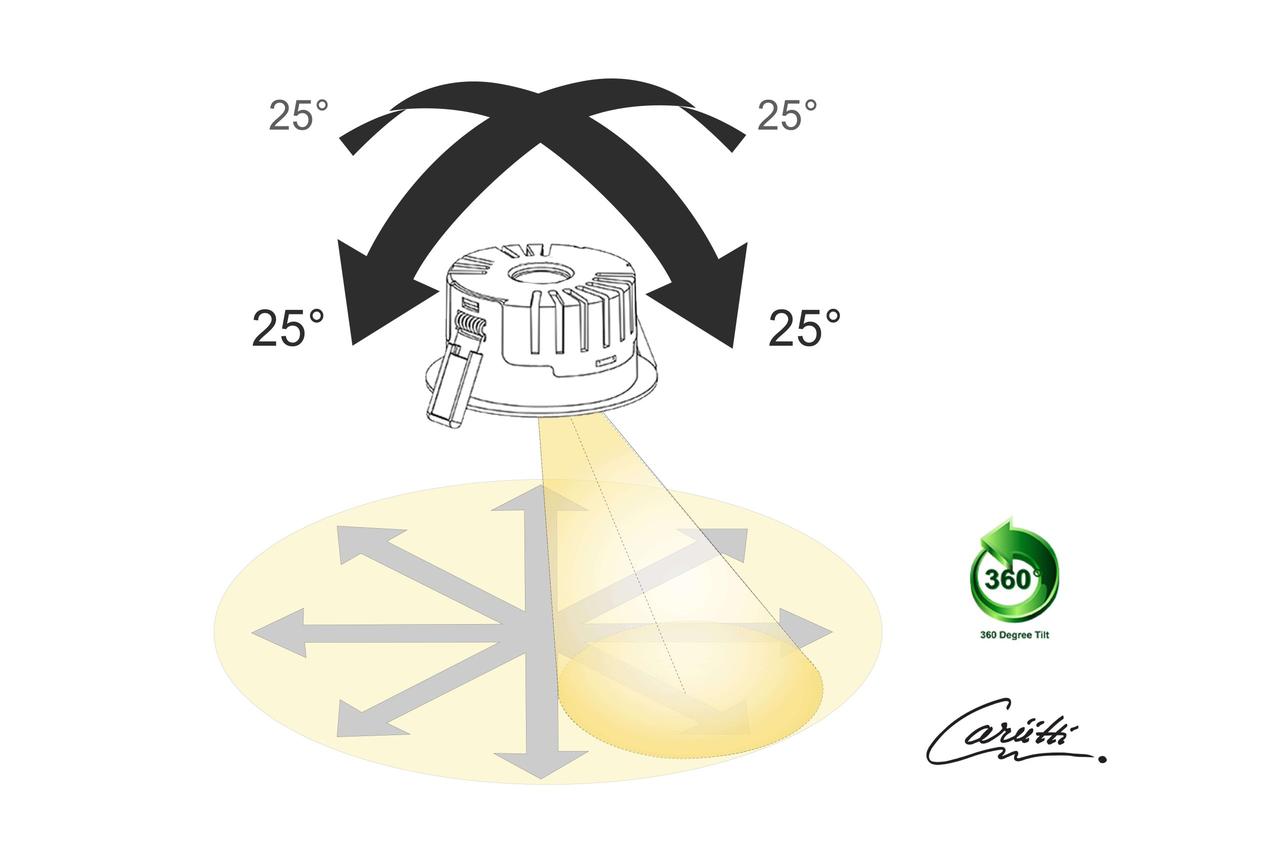 Светильник для финской сауны Cariitti Clara Chromium (Хром, 8 Вт, диаметр 95 мм, с блоком питания) - фото 6 - id-p114143854
