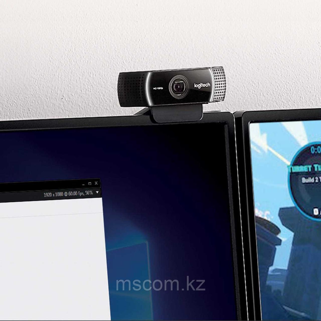 Веб-камера Logitech C922 Pro Stream (Full HD 1080p/30fps, 720p/60fps, автофокус, угол обзора 78°, - фото 9 - id-p113563207