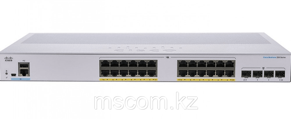 CBS250 Smart 24-port GE, PoE, 4x10G SFP+ - фото 1 - id-p113563211