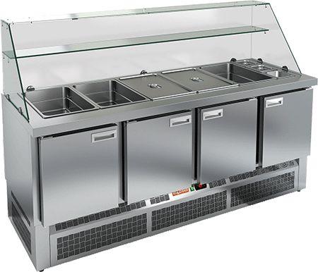 СТОЛ ДЛЯ САЛАТОВ HICOLD SLE3-1111GN ВЫСОКОЕ СТЕКЛО, фото 1