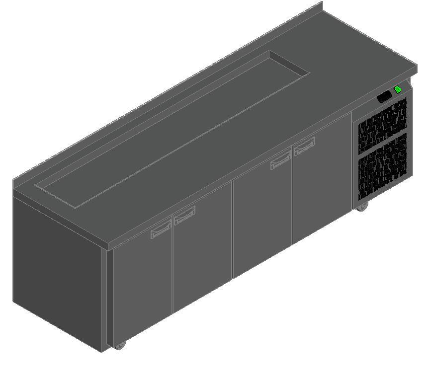 СТОЛ ДЛЯ САЛАТОВ HICOLD SL1-1111GN (1/3) М, фото 1