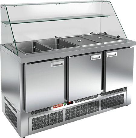 СТОЛ ДЛЯ САЛАТОВ HICOLD SLE3-111GN ВЫСОКОЕ СТЕКЛО, фото 1