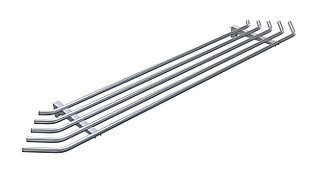 НАПРАВЛЯЮЩАЯ ДЛЯ ПРИЛАВКА НЕЙТРАЛЬНОГО ВНУТРЕННЕГО УГЛОВОГО KAYMAN GUSTO НПНВН-90-02 (5 ТРУБ)