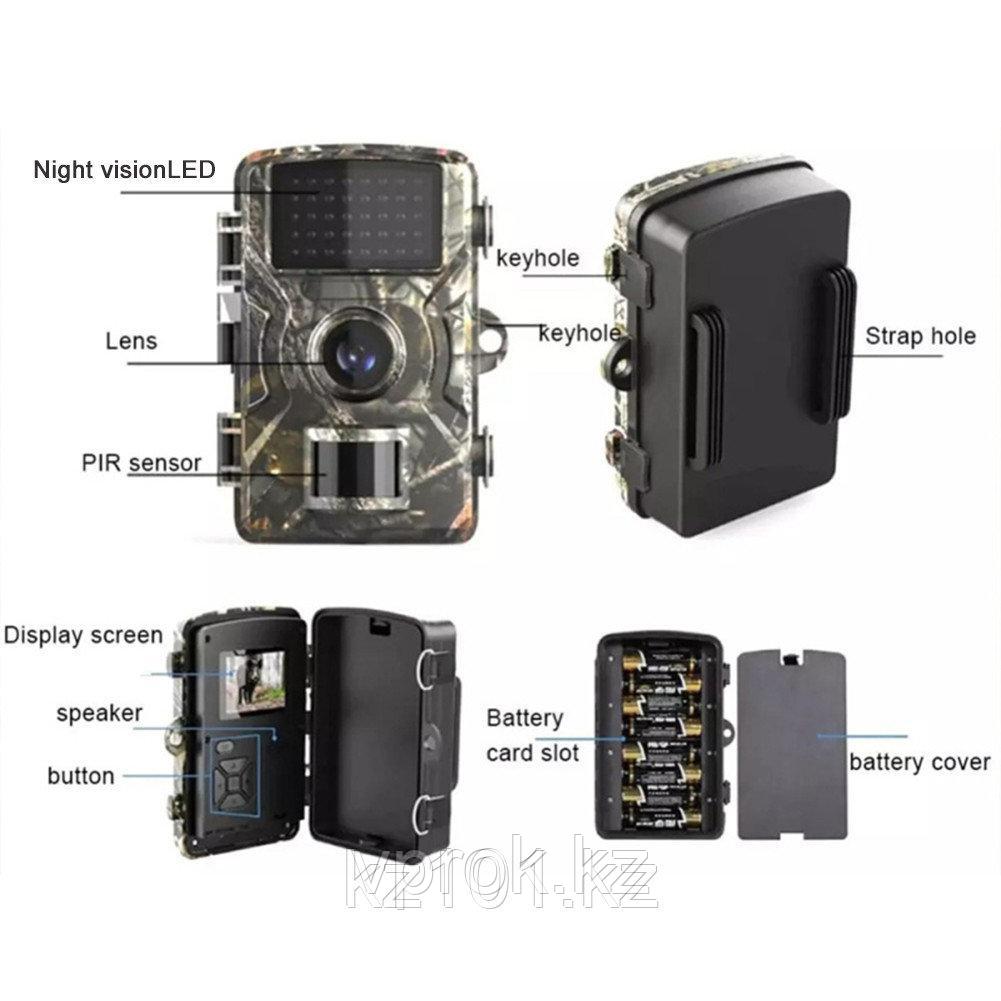 Фотоловушка DL001 Камера видеонаблюдения с датчиком движения и ночной съемкой дальность 12 м, 1080P, IP 65 - фото 6 - id-p114167182