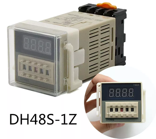 Реле времени dh48s 1z Таймер задержки времени DH48S-1Z 220V ( шаг от 0.01 сек до 99 часов) с колодкой: