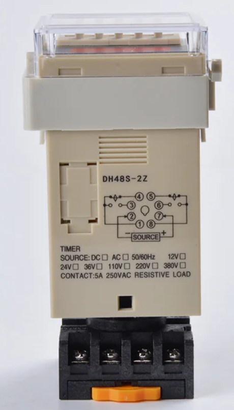 Таймер задержки времени DH48S-2Z 220V ( шаг от 0.01 сек до 99 часов) с колодкой - фото 2 - id-p114168429