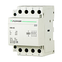 Контактор модульный Xpower КМ-63 4Р 25А AC 220V