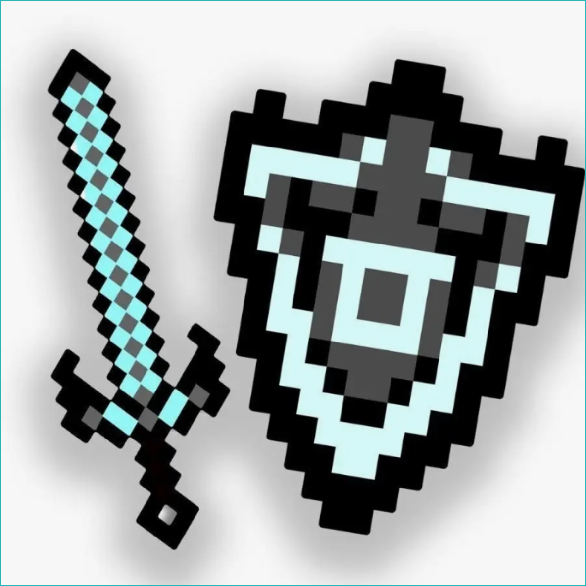Набор деревянного оружия "Майнкрафт - Minecraft" (2 шт. Щит Меч) Синий - фото 1 - id-p114169905