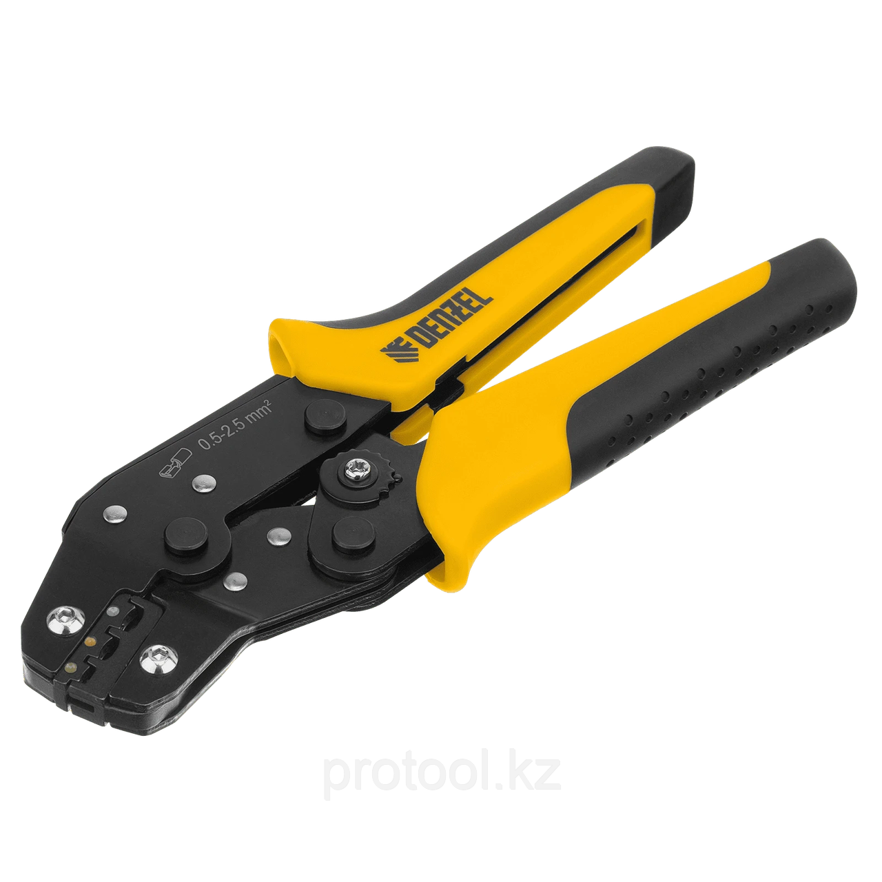 Клещи для обжима изолир. наконечников НКИ и НВИ, разъемов РПИ, гильз ГСИ, 0,5 - 2,5 мм2// Denzel