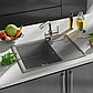 Кухонная мойка из кварцгранита LEMARK IMANDRA 640 цвет: Серый шёлк (9910023), фото 3
