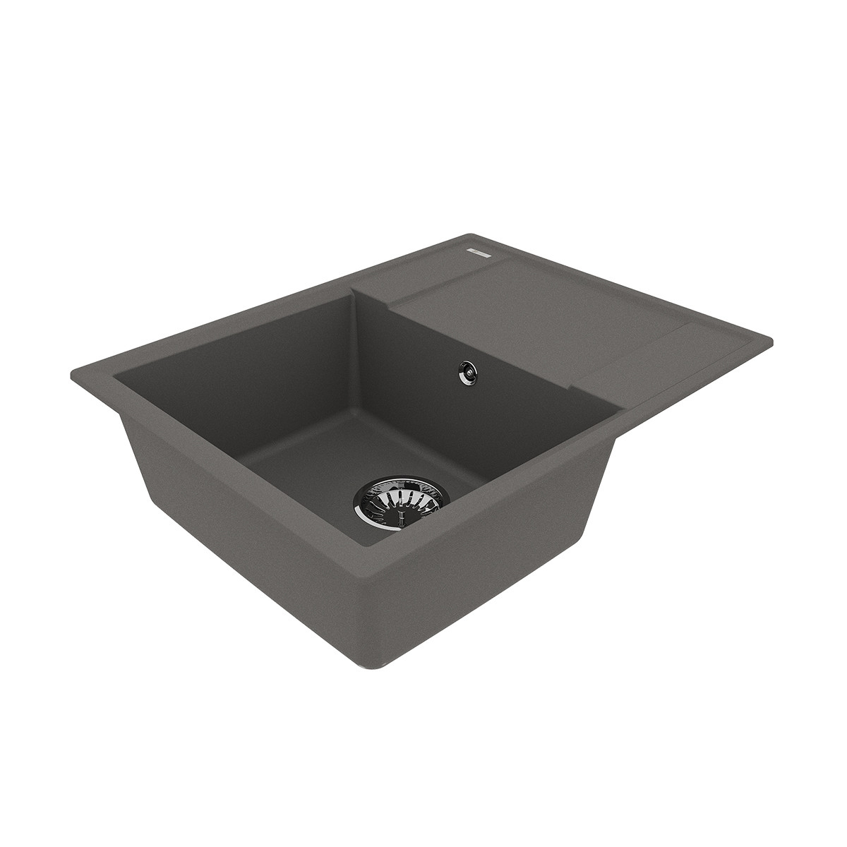 Кухонная мойка из кварцгранита LEMARK IMANDRA 640 цвет: Серый шёлк (9910023), фото 1