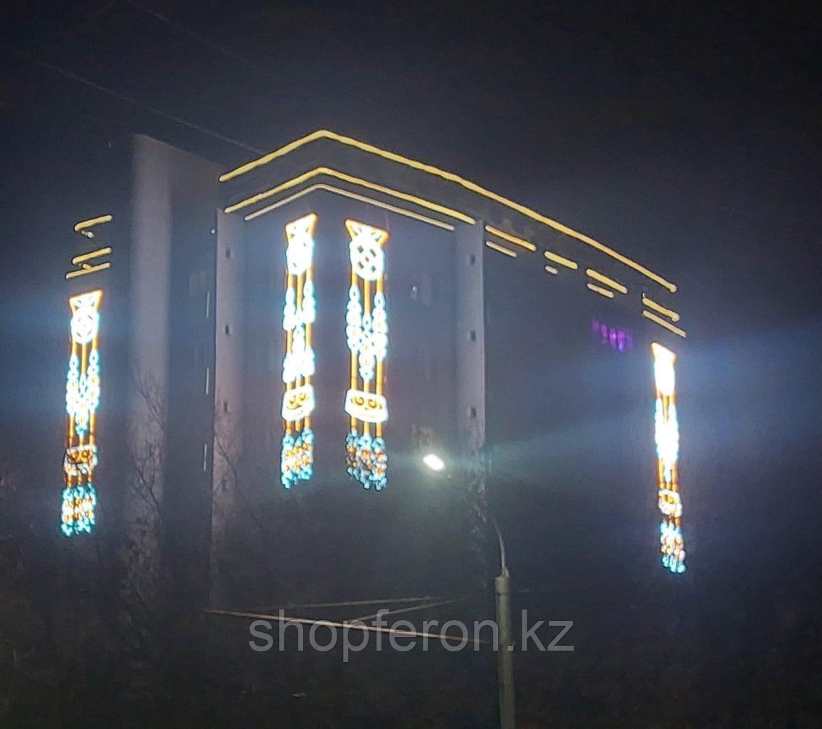 Светодиодная конструкция для оформления здания "Серьга" 2м на 10 м - фото 1 - id-p113736931