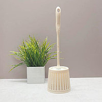 Ёршик для унитаза в сетку 43 см бежевый