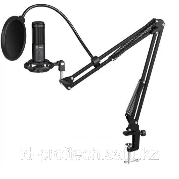 LORGAR Gaming Microphones, Black, USB condenser microphone with boom arm stand, pop filter, tripod stand. - фото 1 - id-p113986521