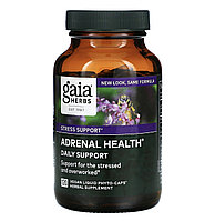 Gaia herbs adrenal health, 120 растительных капсул
