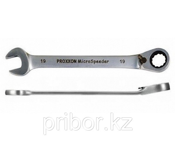 23124 Proxxon Набор комбинированных ключей с трещоткой и шарниром, 6 шт. 10-19мм - фото 3 - id-p260312