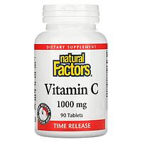 Natural Factors, Витамин C, 1000 мг, медленное высвобождение, 90 таблеток