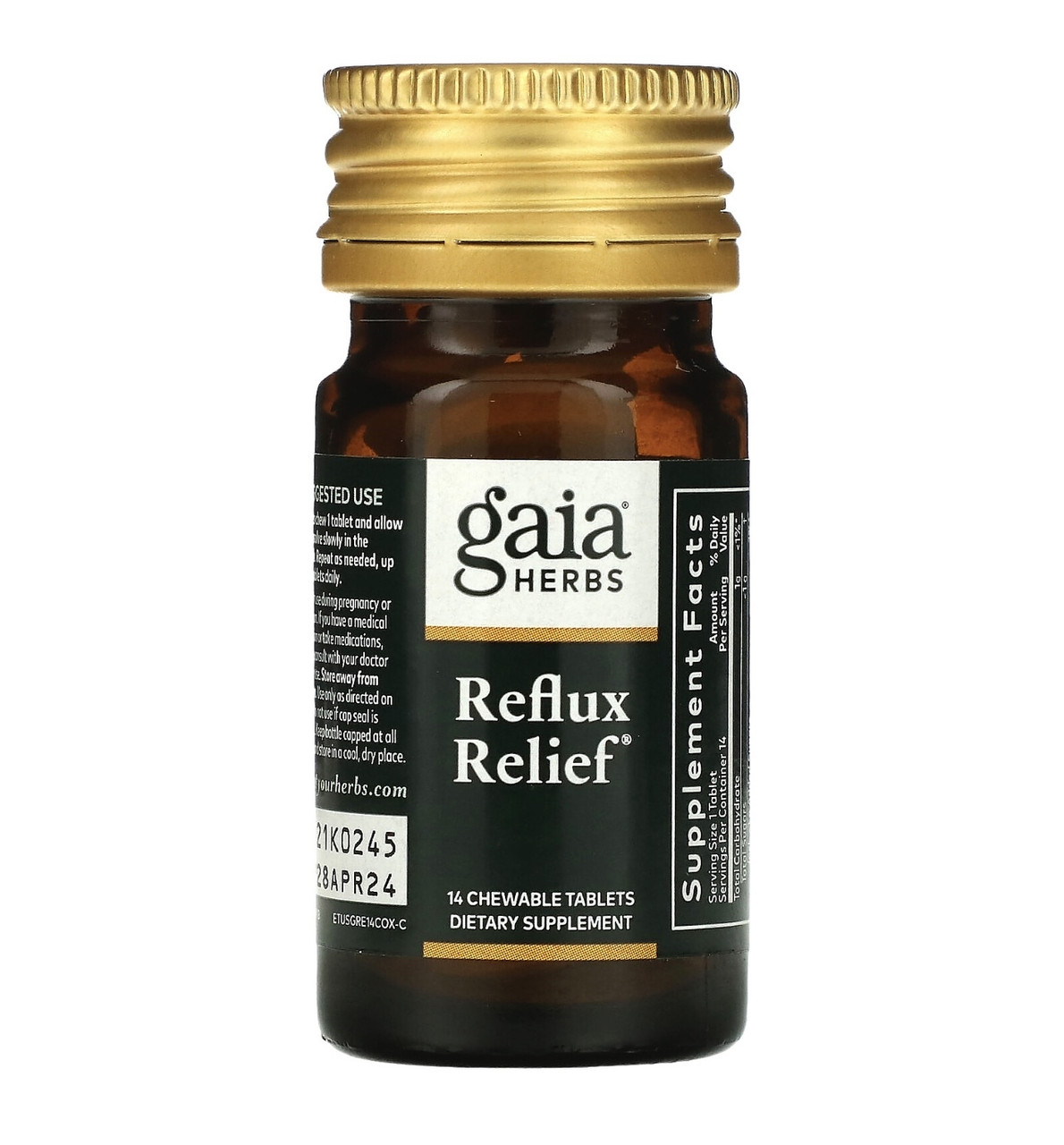 Gaia herbs средство против рефлюкса, 14 жевательных таблеток - фото 3 - id-p114182314