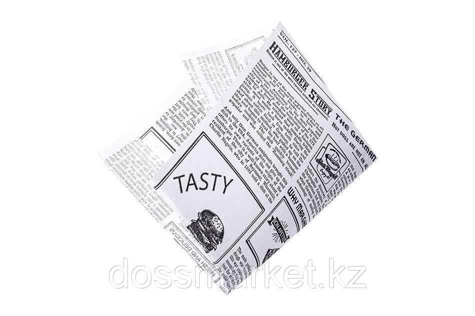 Обертка для бургера/сендвича С нанесением "Газета", 300х300 мм - фото 1 - id-p114189935