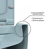 Подвесной унитаз BERGES EGO XL Rimless 54см (матовый голубой), фото 4