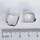 Серьги Италия L425 серебро с родием вставка фианит, фото 3