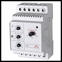 Терморегулятор DEVIreg 316 для систем антиобледенения и снеготаяния (16A, -10С-+50C, на DIN шину, с датчиком)