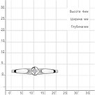 Серебряное кольцо  Бриллиант Aquamarine 060115.5 покрыто  родием, фото 2