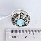 Кольца из серебра цветные камни искусственный кошачий глаз Красная Пресня 23612318-3, фото 3