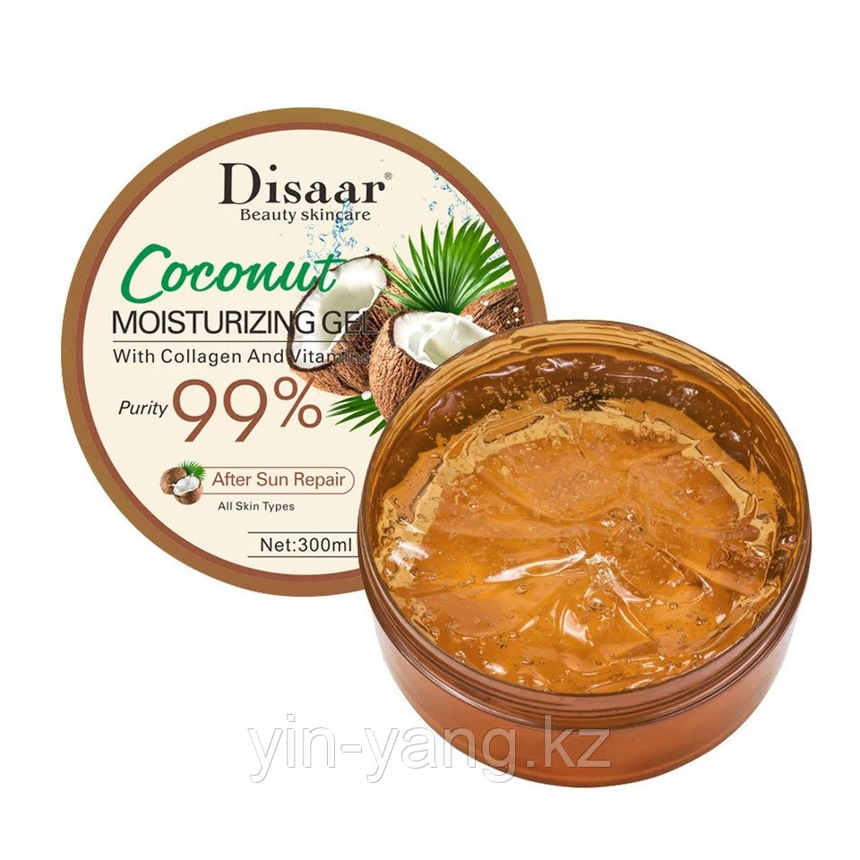 Гель для лица и тела Disaar "Coconut Moisturising Gel 99%" с экстрактом кокоса, 300мл