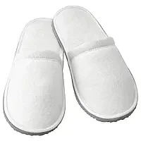 Тапочки одноразовые ПРЕЛЕСТЬ Белые пара с закрытым мысом