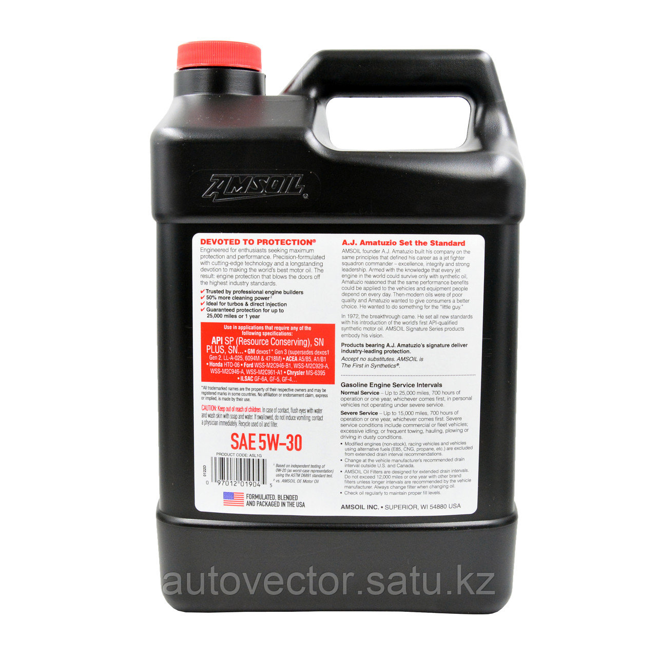 Моторное масло AMSOIL Signature Series 5W-30 Synthetic Motor Oil 3.78L - фото 2 - id-p114207479